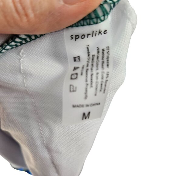 Spolrike Womens Tropical Floral One-Piece Swimsuit Ruffled Straps Medium Beach - Picture 12 of 12